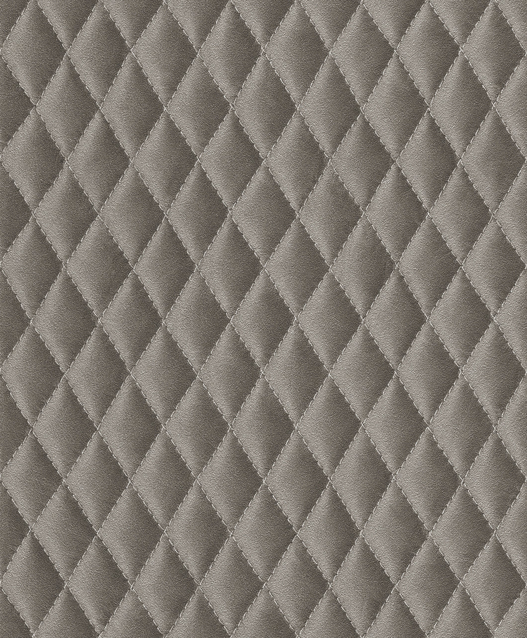 Faux Stitched Black Diamond Cushion Wallpaper R4387