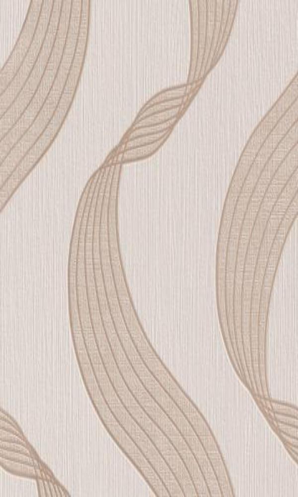 Beige Ribbons Modern Abstract Wallpaper R2942