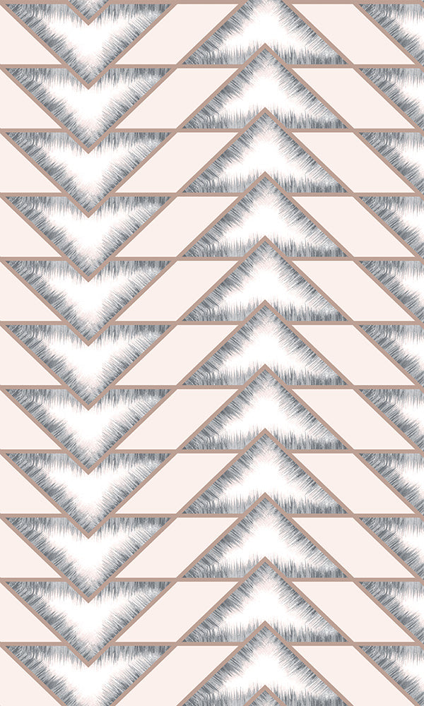 geometric wallpaper, Rose Gold Arrow Illusion Wallpaper R6109 | Modern Retro Home Style