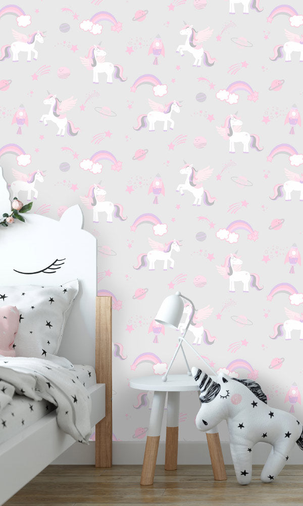 girls unicorn wallpaper
