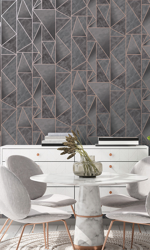 Saffiano - Wallpaper with modern ethnic chic –