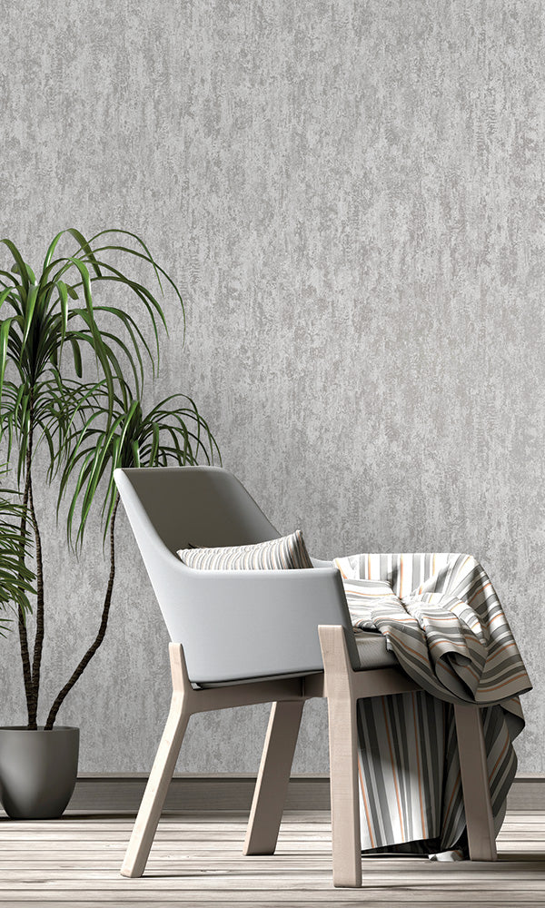 faux metallic weathered wallpaper
