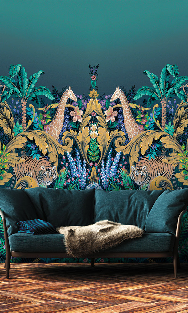 ornamental jungle wallpaper