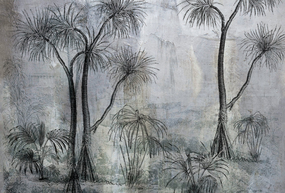 Tropical Concrete Mural Wallpaper M9602