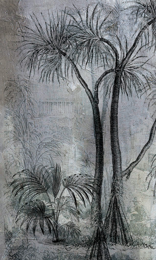 Tropical Concrete Mural Wallpaper M9602