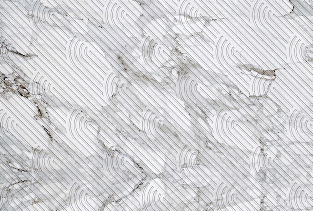 art deco imprinted marble wallpaper