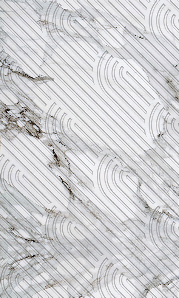 art deco imprinted marble wallpaper