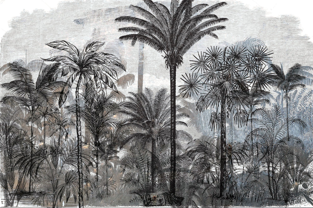 Inked Tropical Landscape 2 M9605