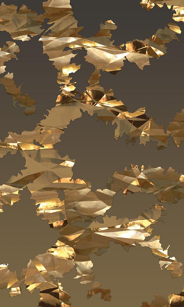 faux gold plating wallpaper