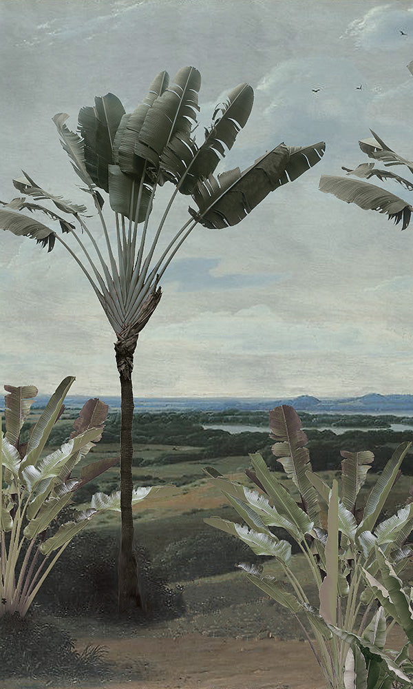 Retro Vintage Tropical Trees 2 M9630