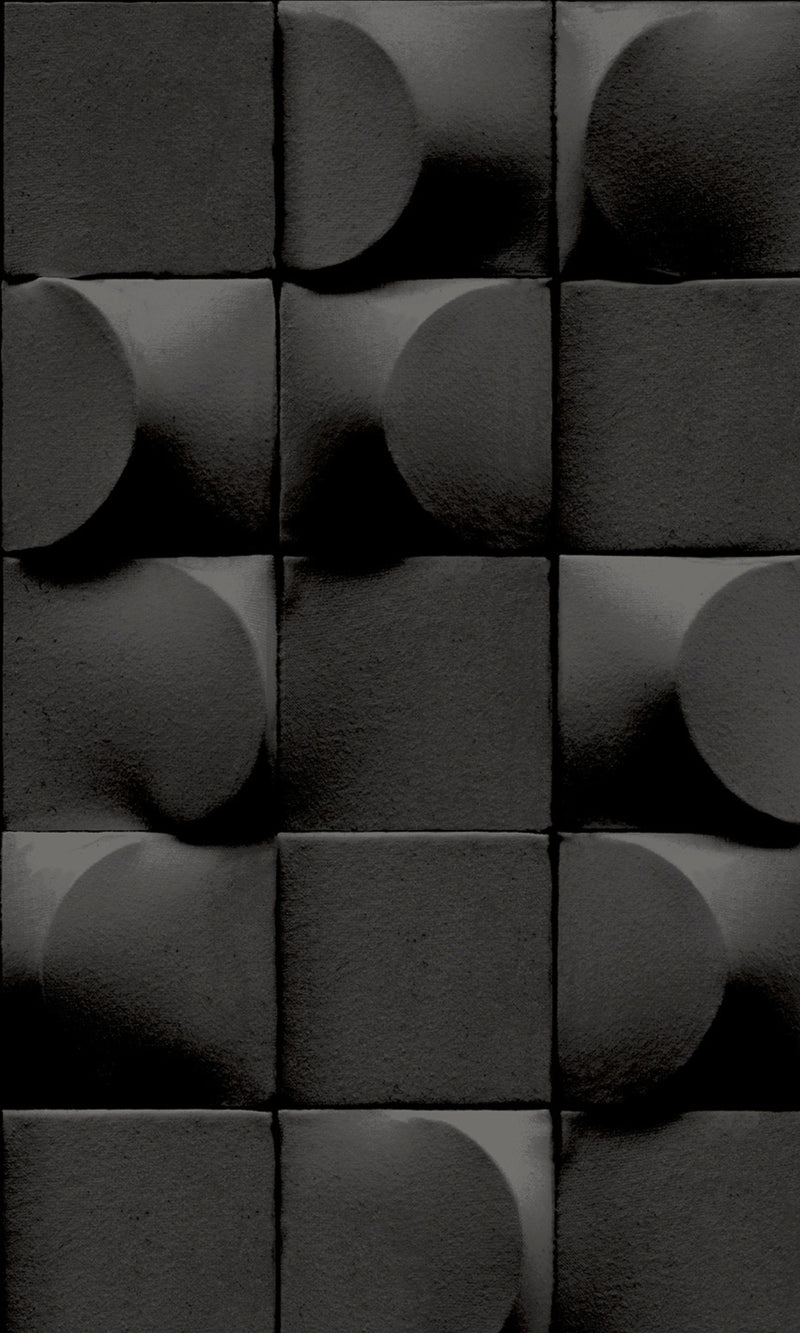 Anthracite 3D Blocks Geometric Wallpaper R8073