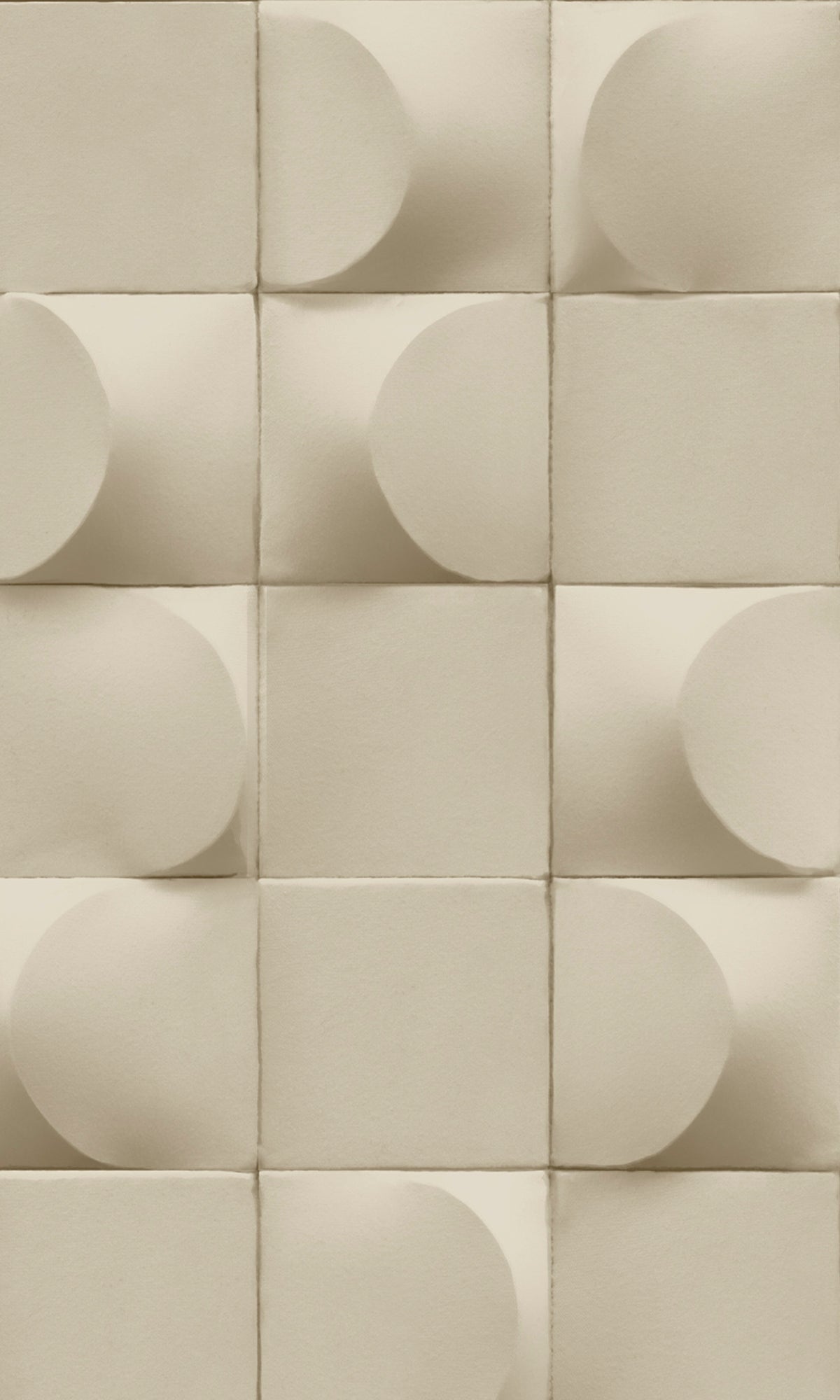 Beige 3D Blocks Geometric Wallpaper R8075