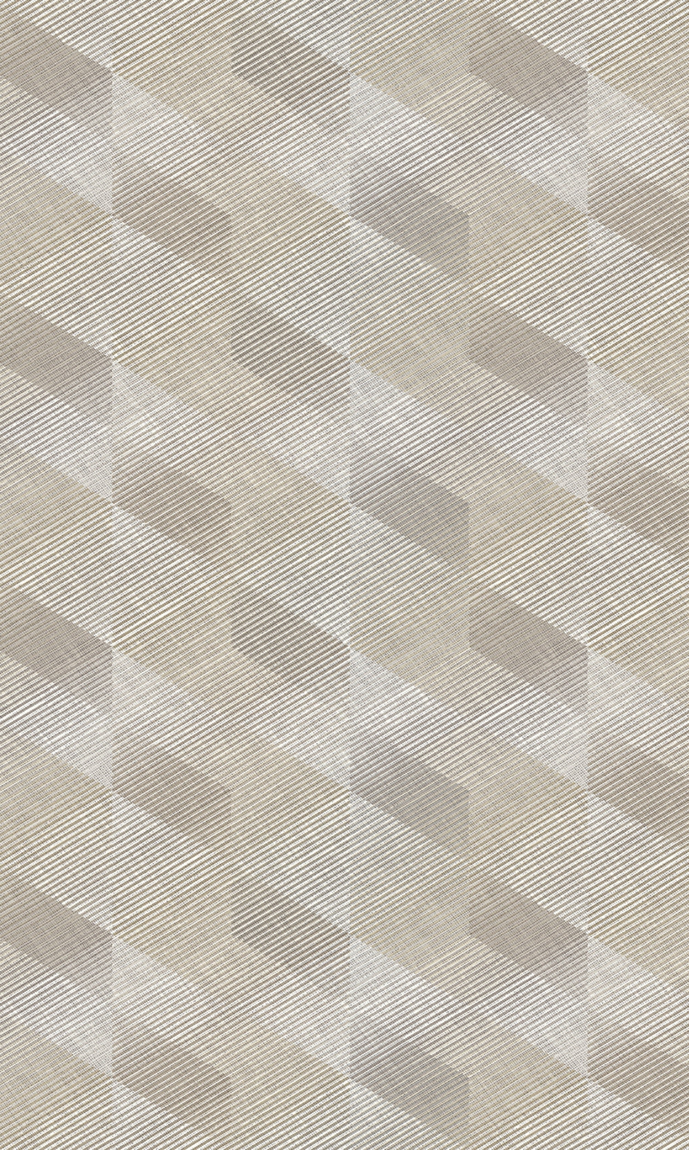 Beige 3D Rhombus Stripe Geometric Wallpaper  R8104