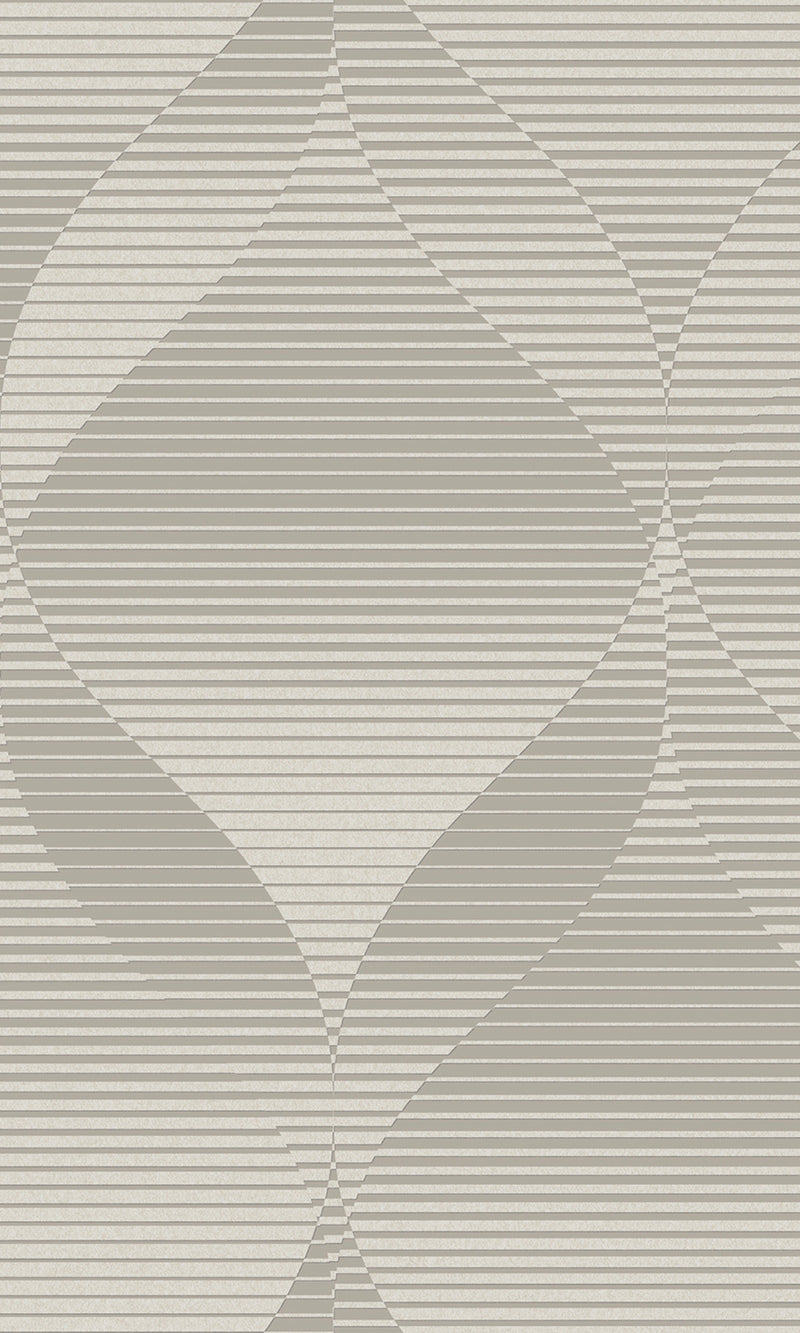 Beige 3D Swirl Geometric Wallpaper R8098