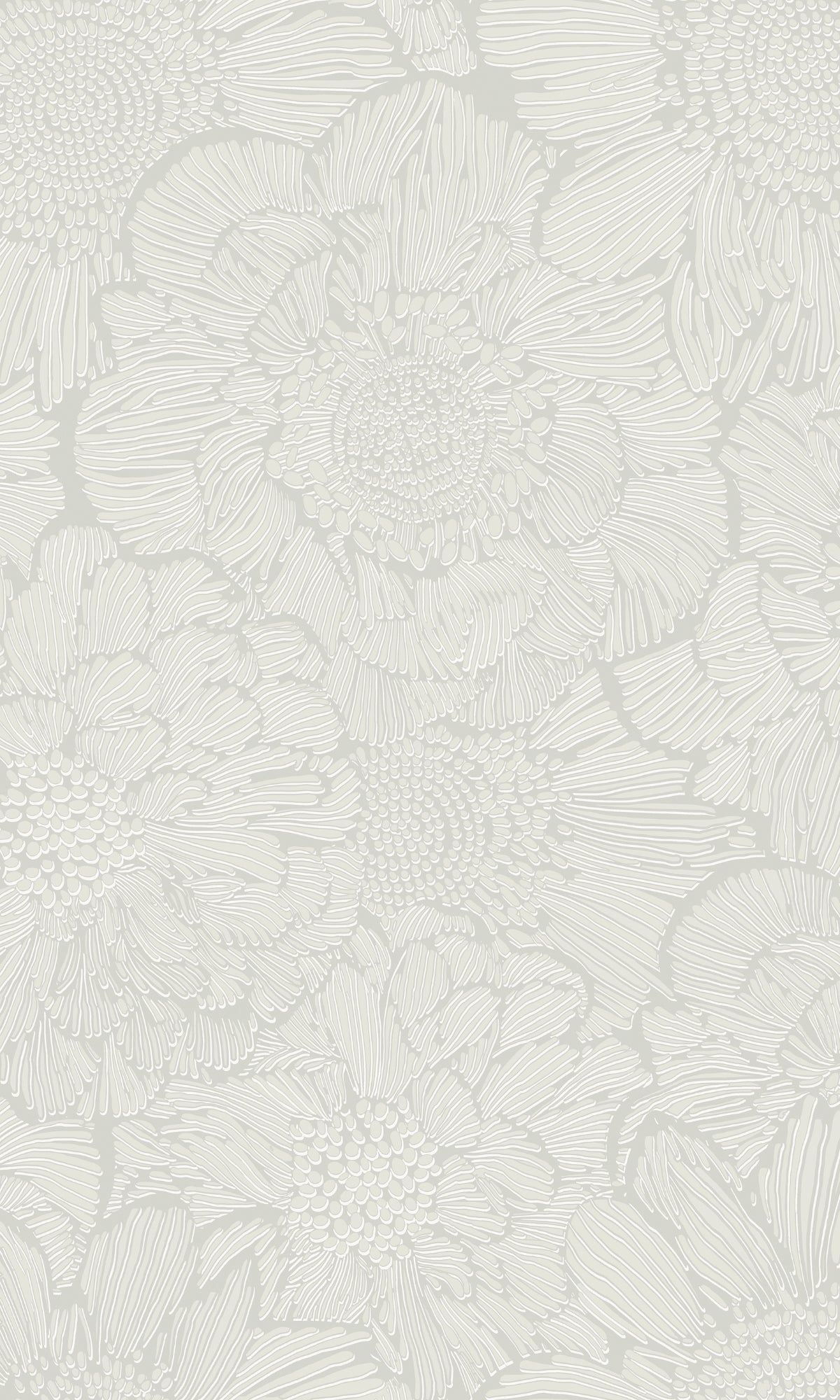 Beige Stylish Sketched Floral Wallpaper R8000