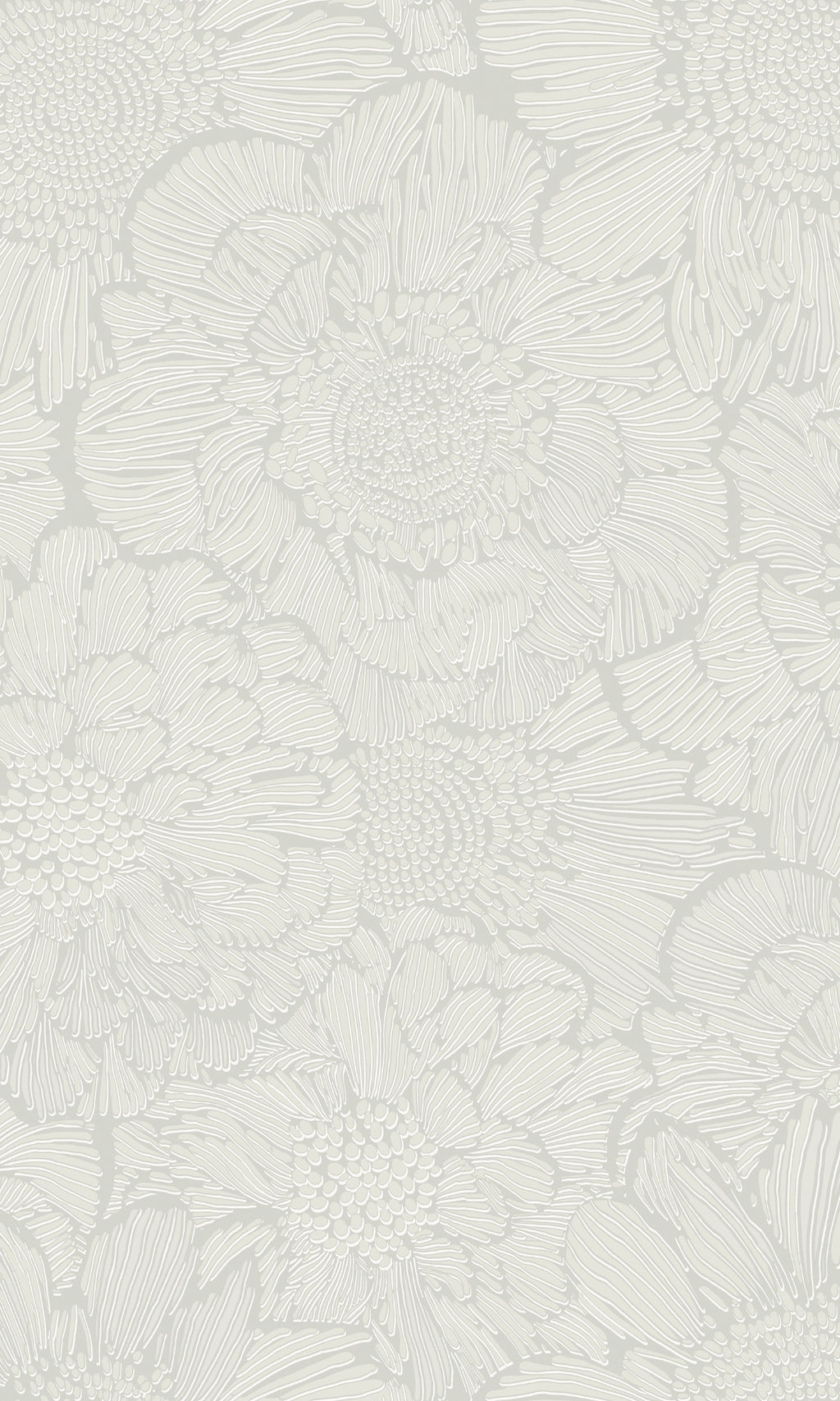 Beige Stylish Sketched Floral Wallpaper R8000