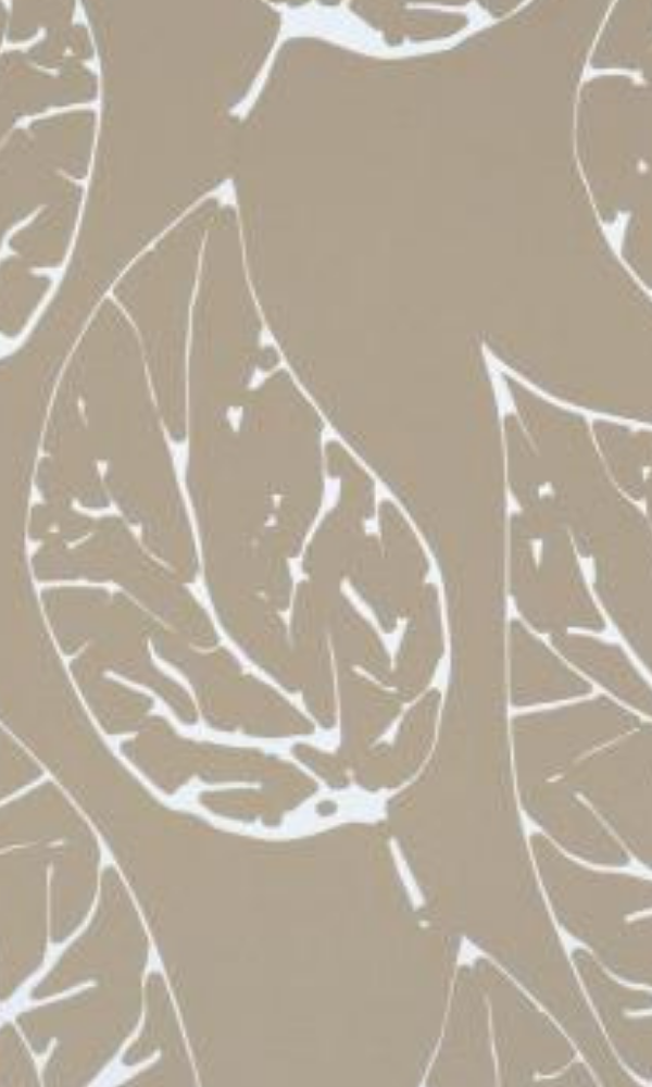 Beige & White Digital Leaf Tropical Wallpaper R7532