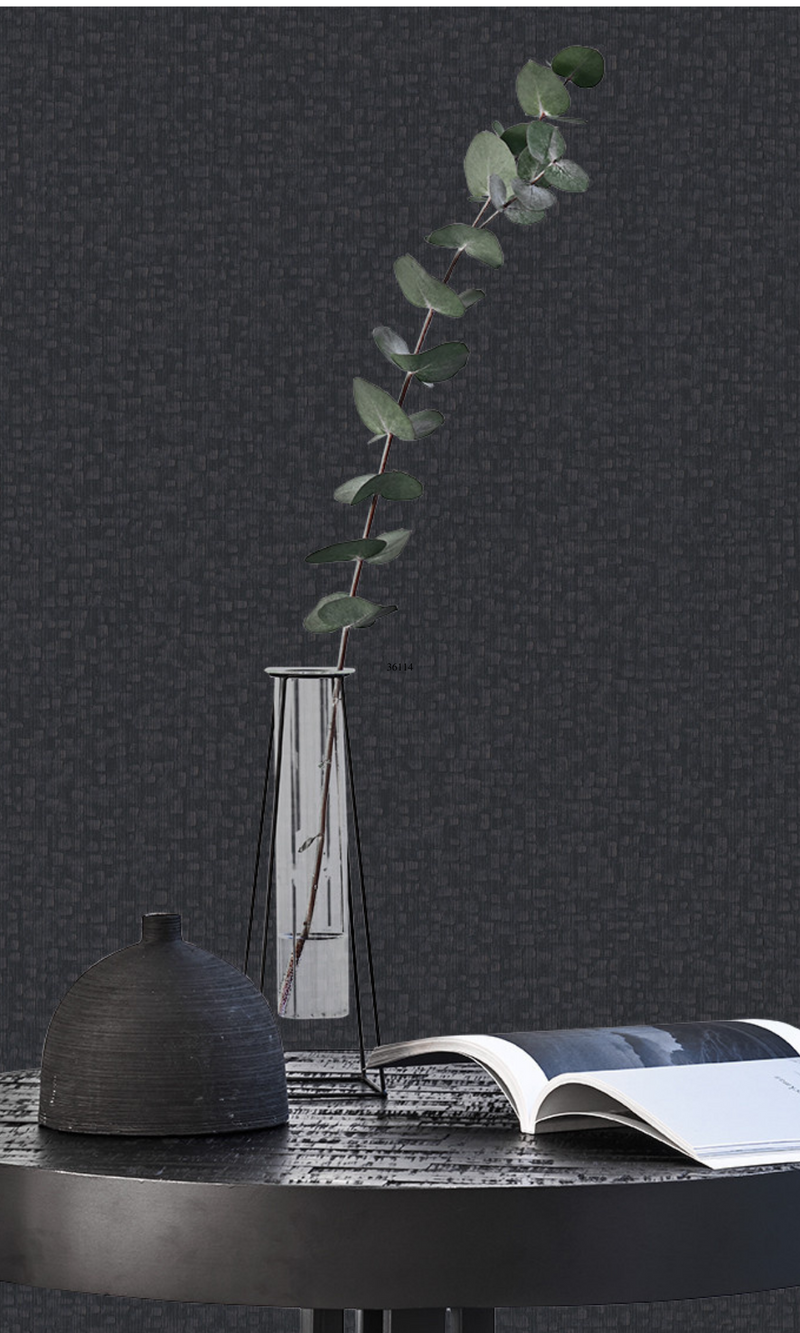 Black Jet Commercial Textured Wallpaper C7118