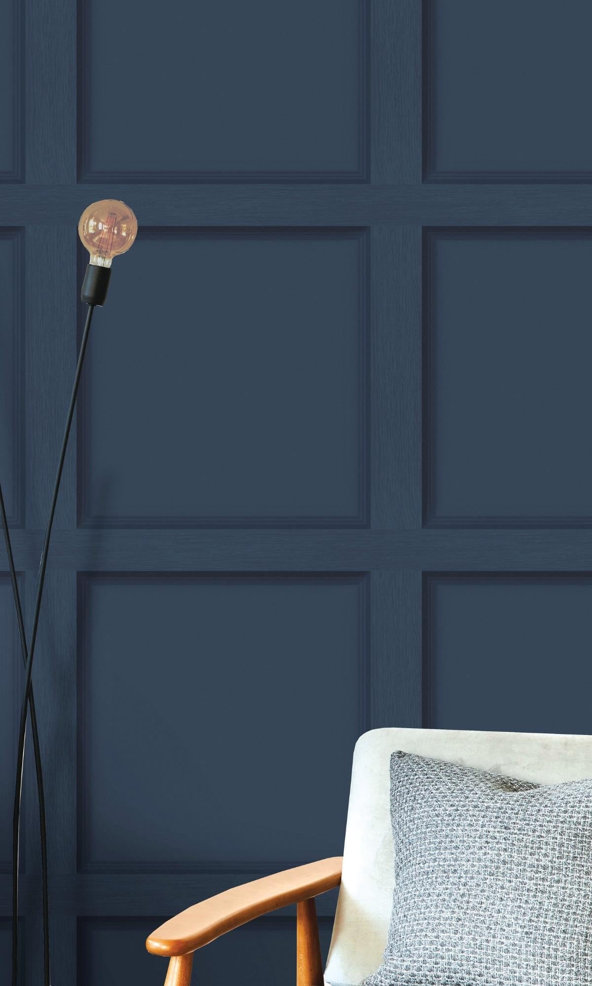 blue wood effect wallpaper