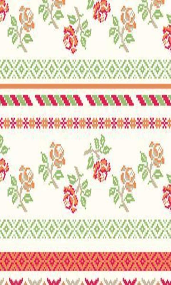 Bright Red & White Traditional Floral Wallpaper SR1025
