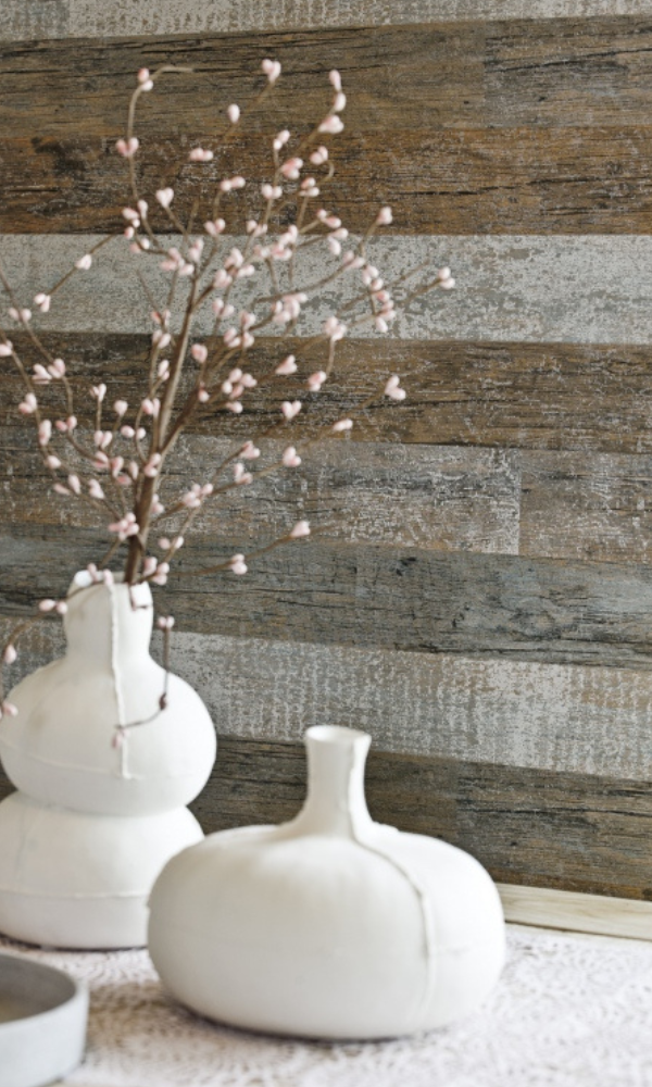 Brown Faux Wood Timber Wallpaper R1357