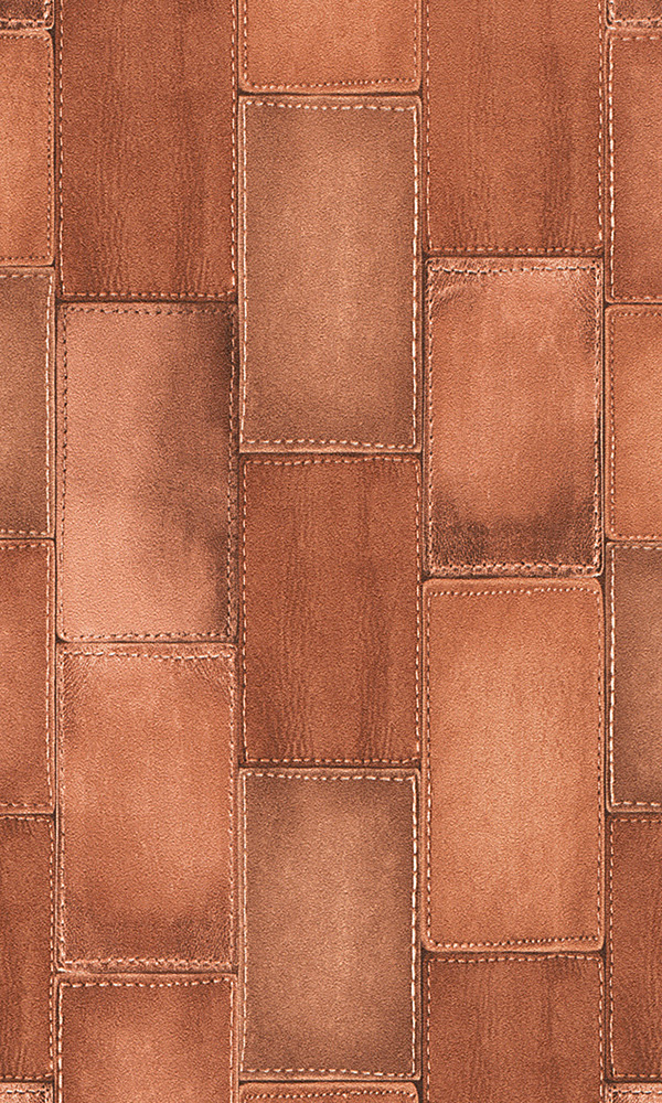 Brown Leather Faux Wallpaper R4382