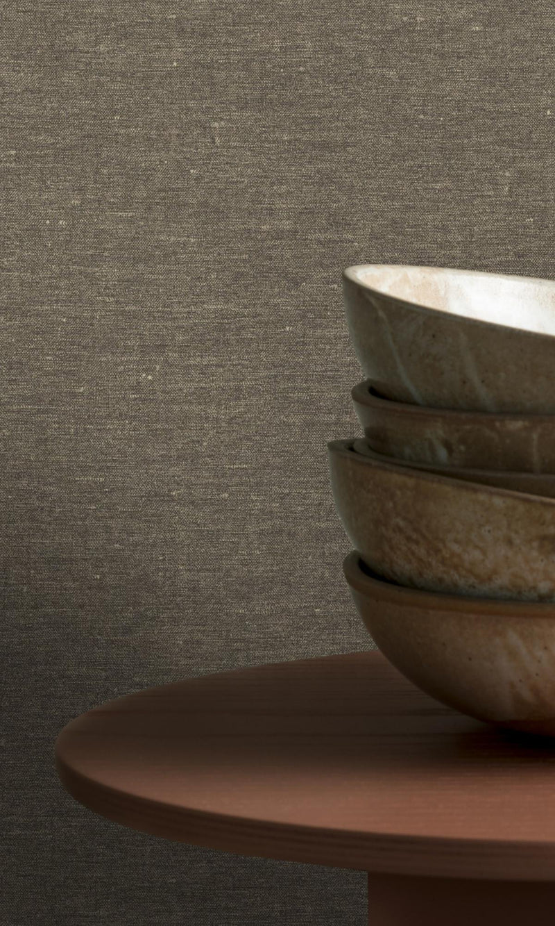 Brown Plain Textured Wallpaper R7804