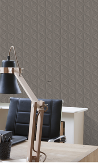 Brown Triad Geometric Commercial Wallpaper C7007