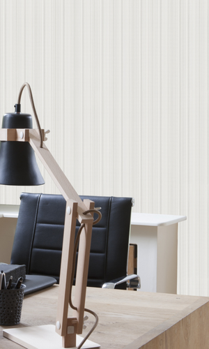 White Minimalist Striped Textured Commercial Wallpaper C7182