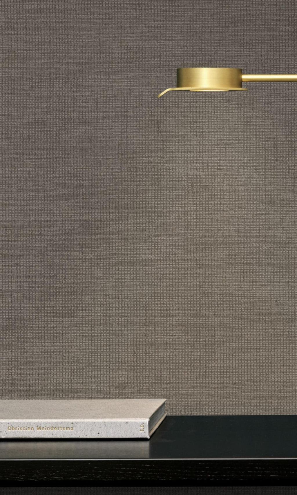 Dark Brown Minimalist Weave Wallpaper C7252