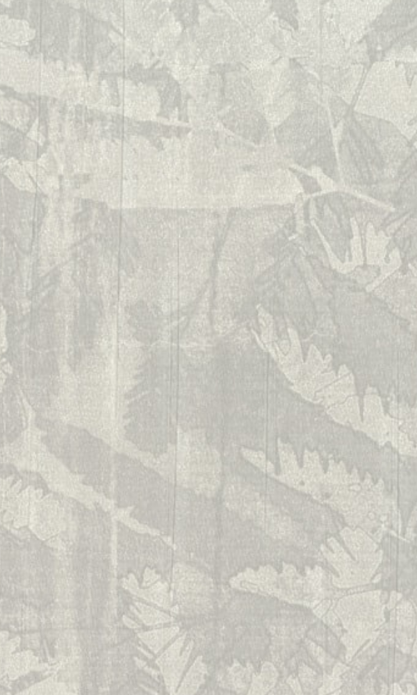 White Metallic Tropical Vinyl Wallpaper C7447