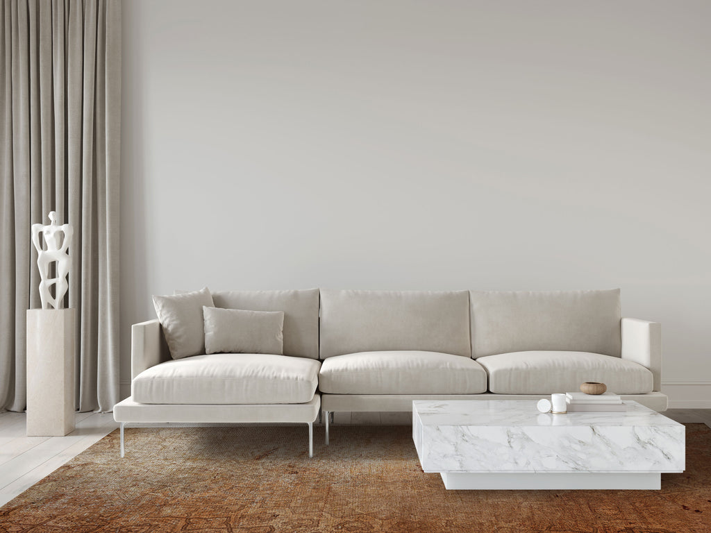 Dena Rust Concours Contemporary Living Room Machine Washable Rug