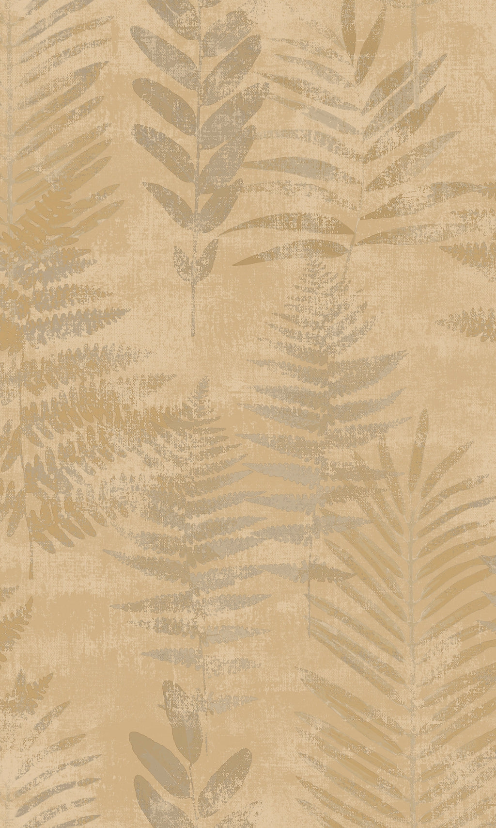 Camel Fern Leaves Tropical Wallpaper R8180