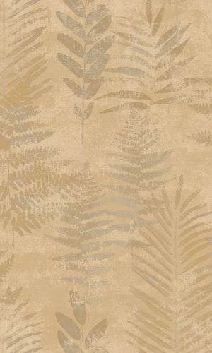 Camel Fern Leaves Tropical Wallpaper R8180