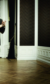 Chains Gold Stripe Wallpaper SR1335