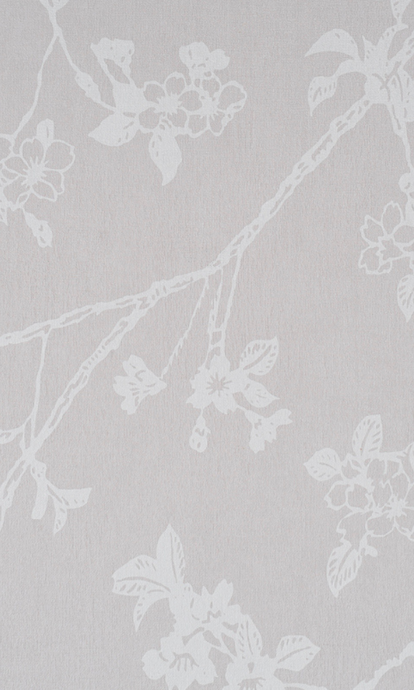 Cool Grey Blossom Stylish Wallpaper  SR1196