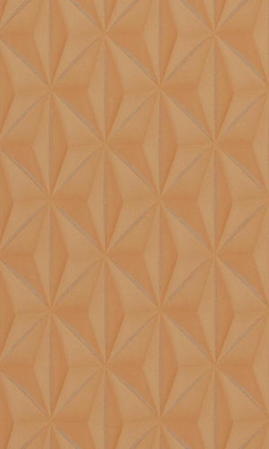 Copper Delusional Star-like Geometric Wallpaper R2923