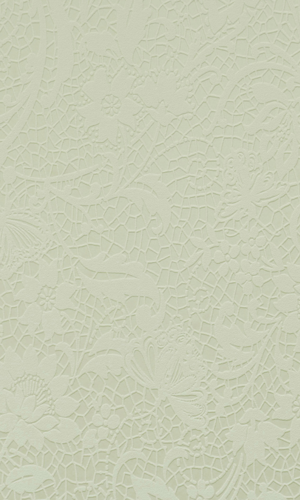 Cream Floral Lace Metallic Wallpaper SR1569