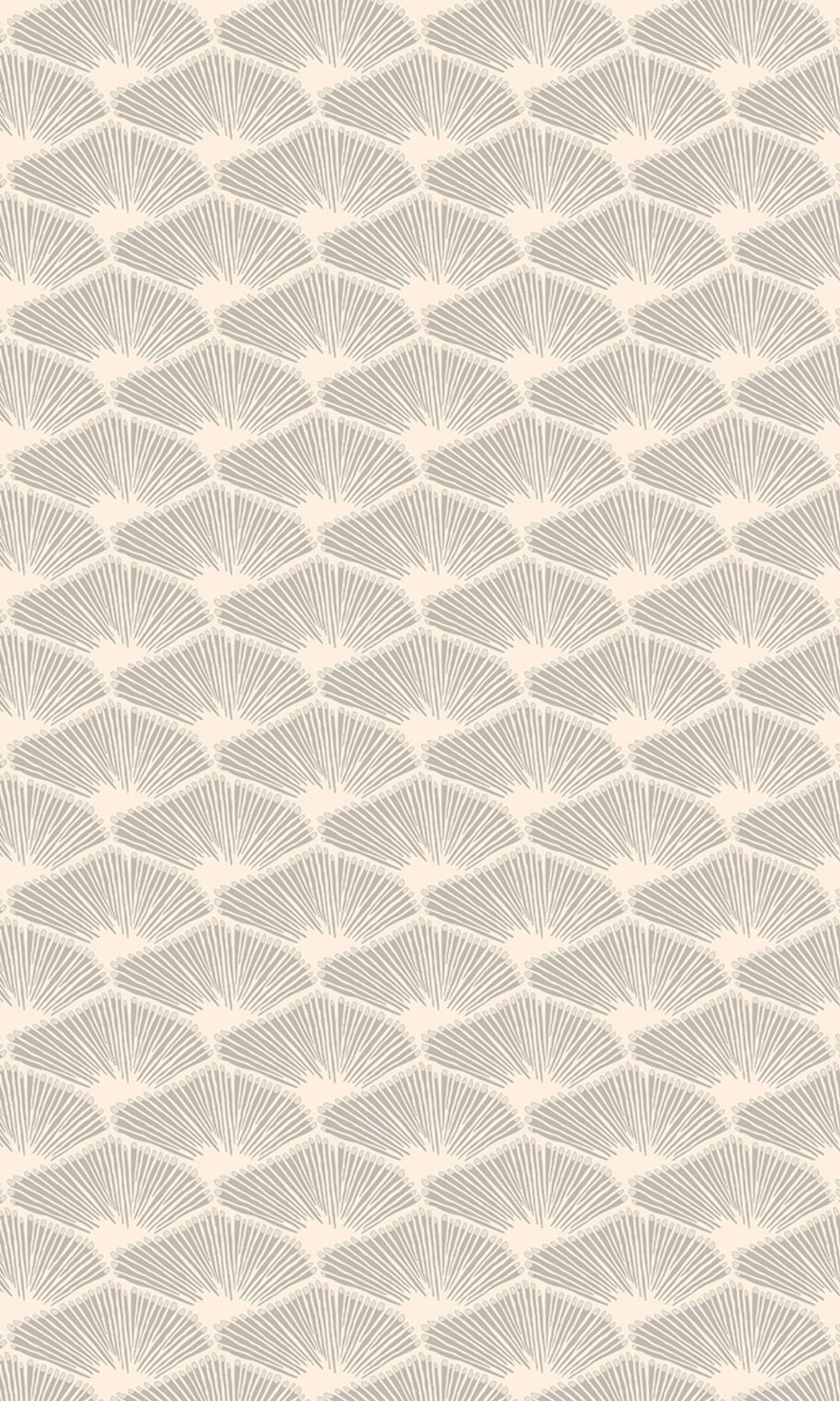Creme Minimalist Art Deco Fan Geometric Wallpaper R8121