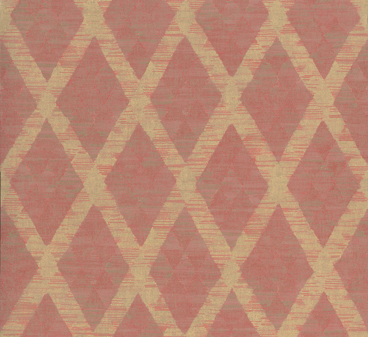 Geometric Transitional Diamond Mirage Yellow and Red R4427