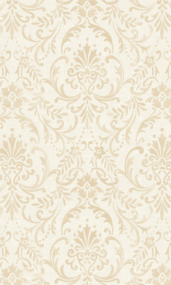 Damask Traditional Floral Ornamental Antique Gold Tradition Wallpaper R3736
