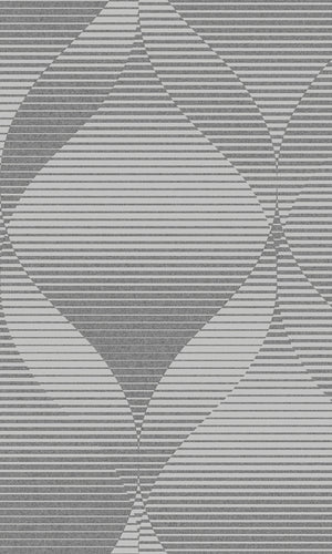 Dark Grey 3D Swirl Geometric Wallpaper R8100