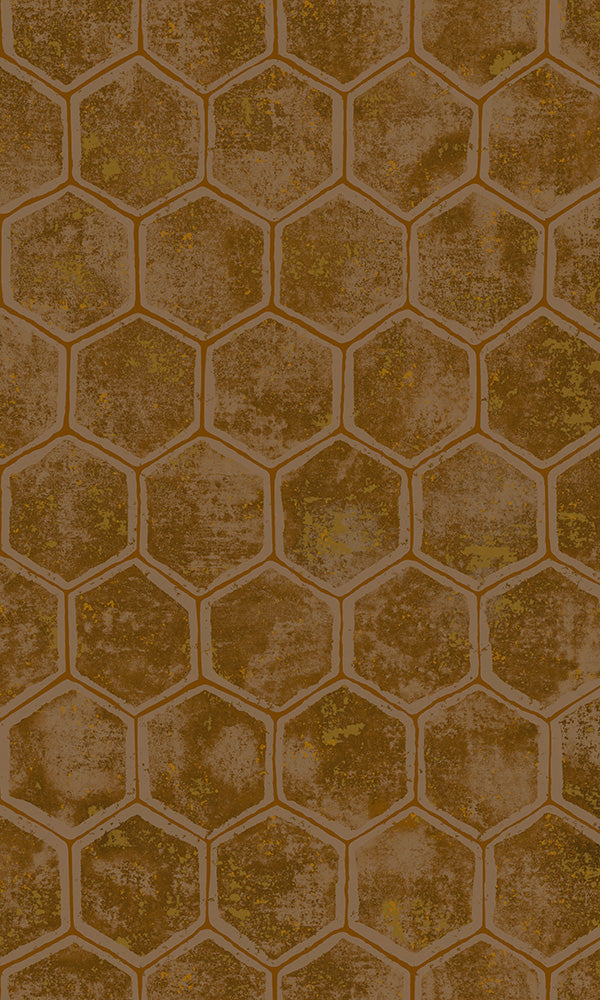 weathered honeycomb hexagons wallpaper