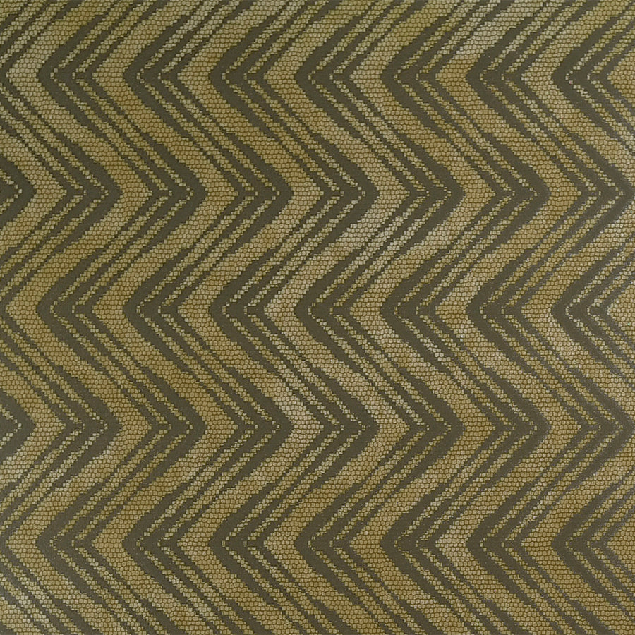 Geometric Contemporary Metallic Scale Yellow Zig Zag Wallpaper R3845
