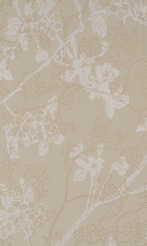 Enchanted Gold and White Floral Wallpaper SR1144
