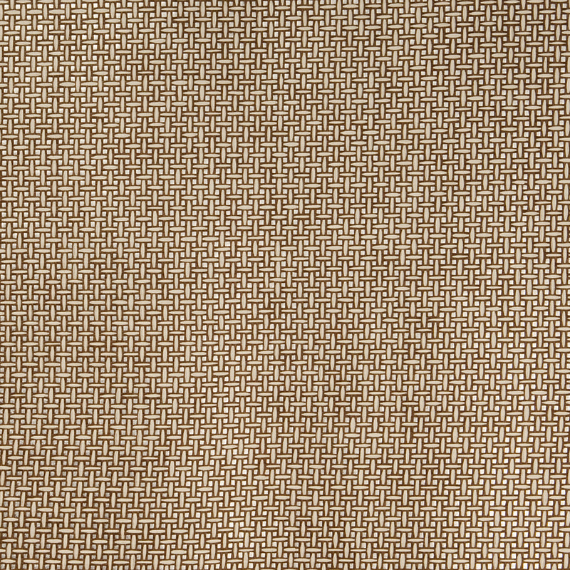 Mirrored Basket Metallic Cream and Brown Grasscloth Wallpaper R4600