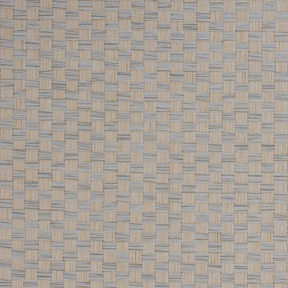 Silver Checkerboard Grasscloth Wallpaper R4630 | Natural Home Style
