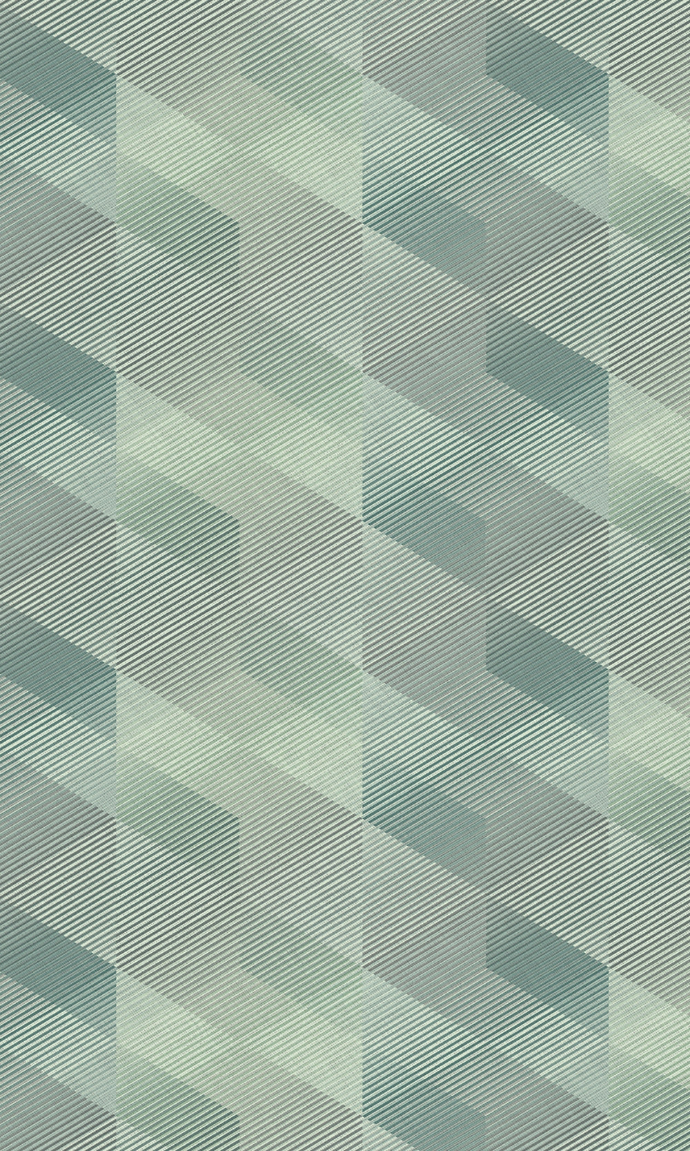 Green 3D Rhombus Stripe Geometric Wallpaper R8101