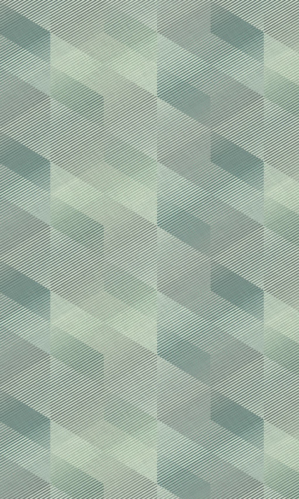 Green 3D Rhombus Stripe Geometric Wallpaper R8101