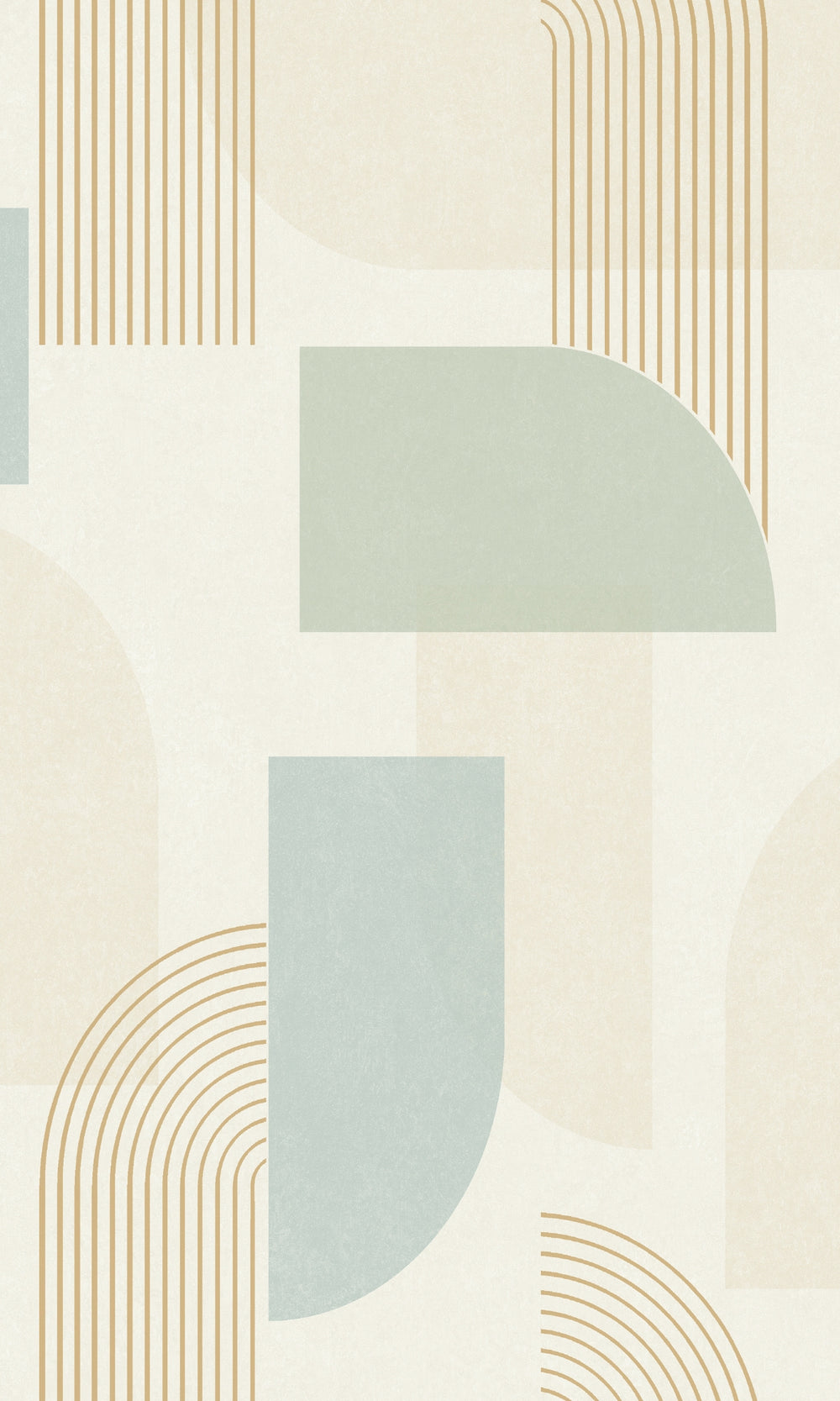 Green Abstract Shapes Geometric Wallpaper R7968